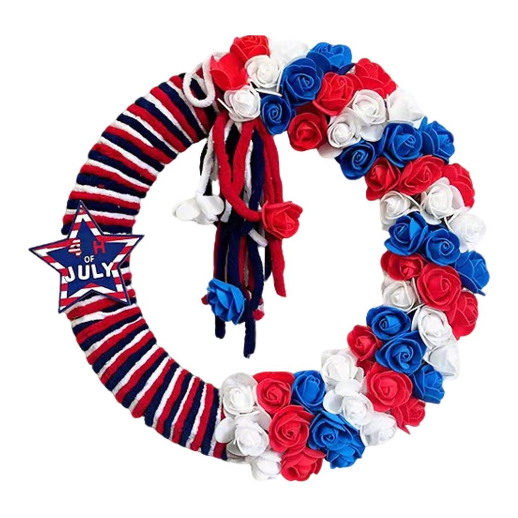 250th Anniversary Memorial Day Festival Garland 4th of July Wreath Memorial Day Wreath for Party Wall Doorway Porch Decoration