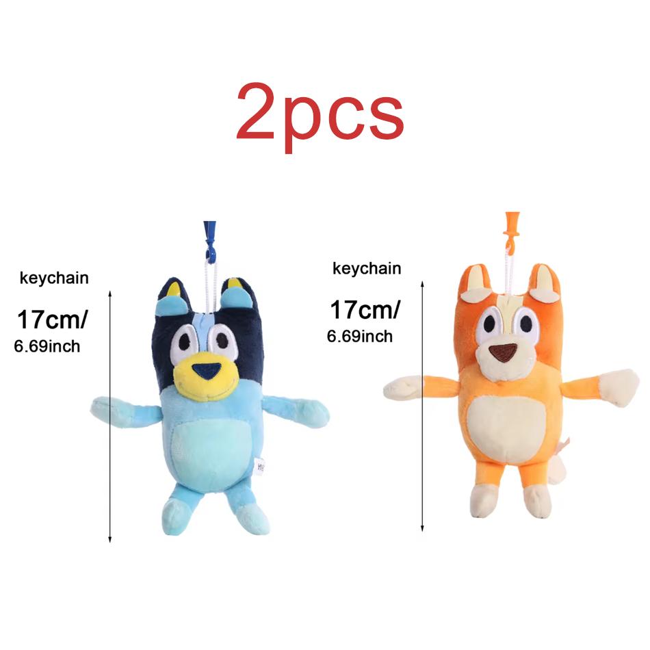 Bluey Family Cartoon Soft Plush Dolls Eyed Bingo Dog Stuffed Plush Pillow Toys Ideal Gift Family Series Parent-Child Plush Toys
