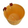 Front Handlebar Bicycle Basket Multipurpose Simulation Wicker Round Shape Large Capacity Bike Baskets Yellow