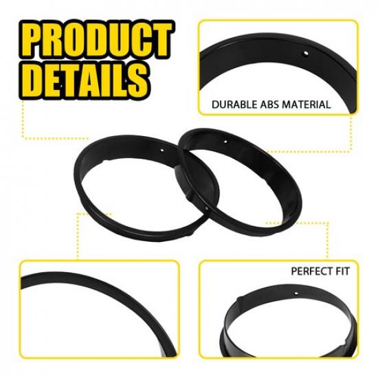 7" Black Headlight Retaining Ring Light Bezel For 1997-2006 Jeep Wrangler TJ
