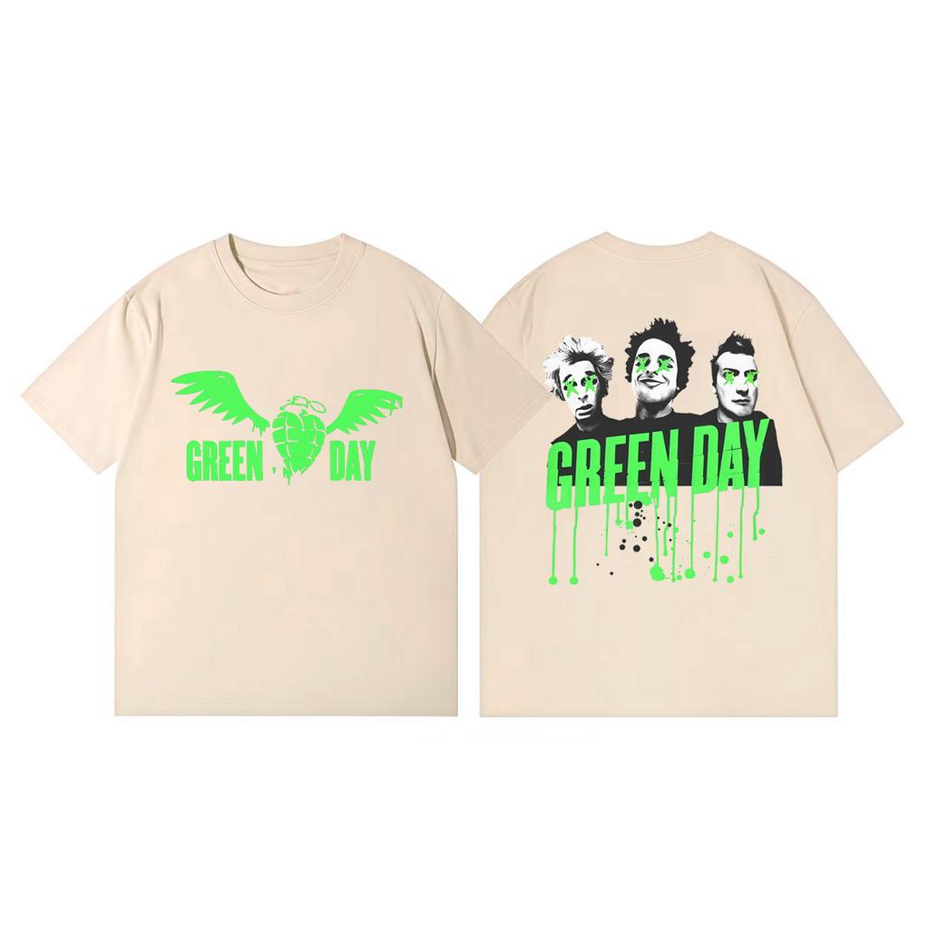 Punk Rock Band Green Day Inspired Tour 2026 T Shirt Fashion Y2k Oversized Tshirts Men Women Casual Cotton Short Sleeve Tshirt