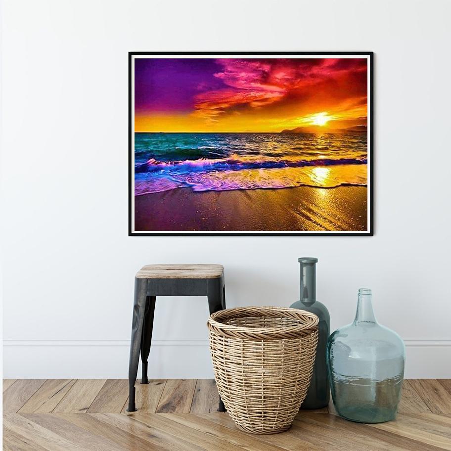 5D DIY Diamond Painting Beautiful Scenery Cross Stitch Kit Mosaic Diamond Embroidery Rose Full Round/Square Drill Home Decoration