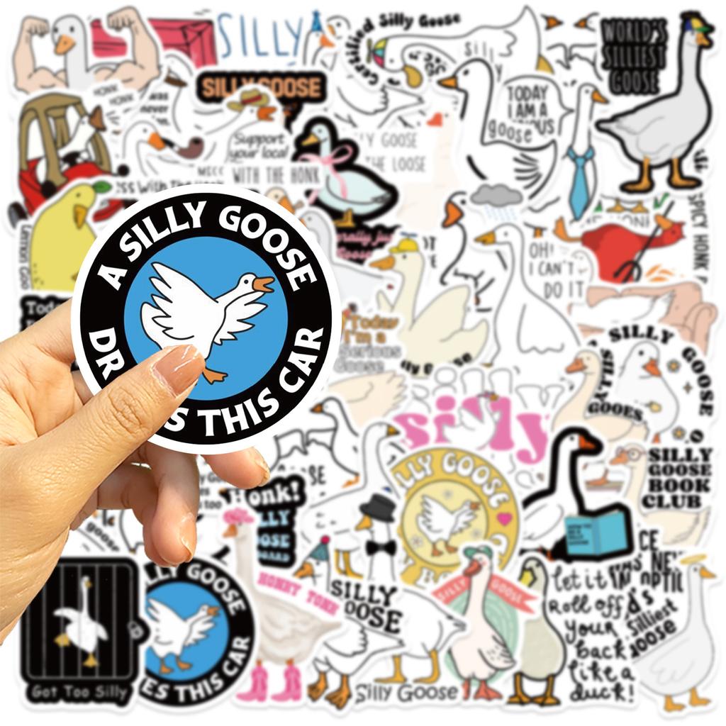50 Cartoon Funny Duck Doodle Stickers Decorate Guitar Notebook Suitcase DIY Waterproof