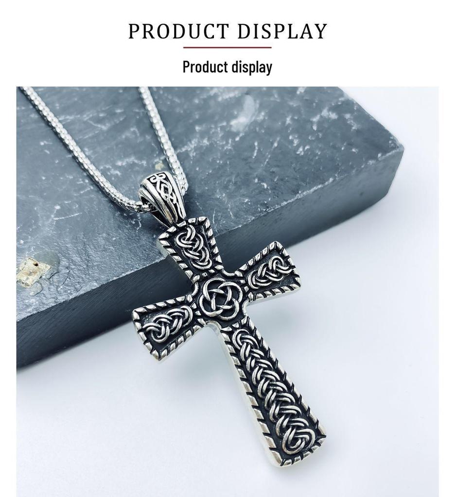Xiweier Cross Hip Hop Trendy Necklace for Men and Women