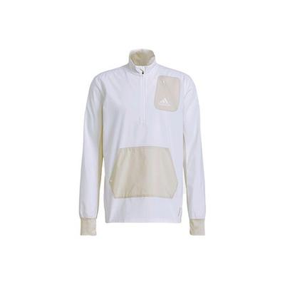 Casual Sports Running Retro Stand Collar Colorblock Jacket Men’s White