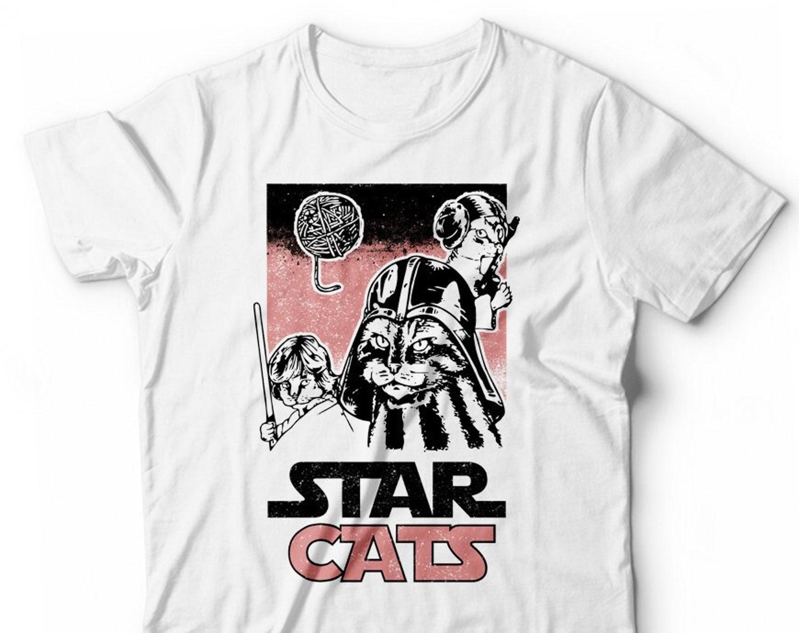 Star Cats T-Shirt - Space Cats T-Shirt Animal Lovers Parody 3XL