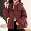 Down Padded Jacket Women's Winter Padded Jacket Short Fashion Korean Version of Loose Hooded Thick Warm Padded Jacket