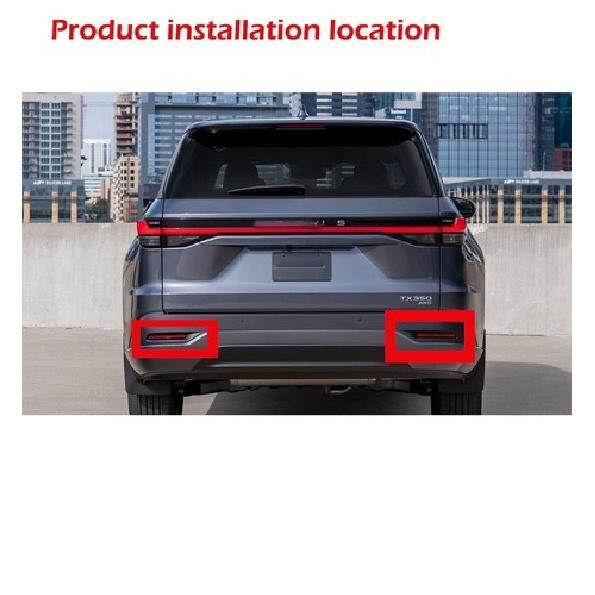 Car rear fog lamp decoration silver For Lexus TX 350 2024-2025