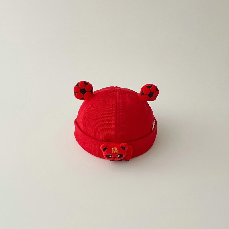 2023 Cute Hat Soft Baby Bonnet Cap Red Themed Hat Warm Hat Beanie Cap for Baby Toddler Newborn Kid Child Breathable Hat