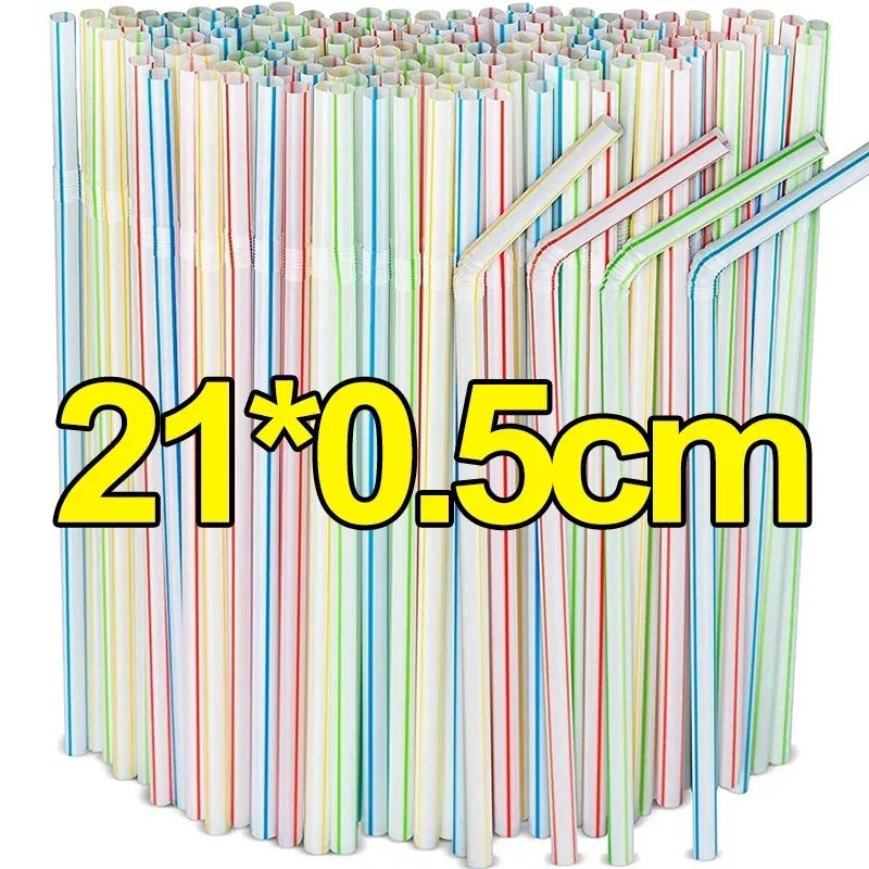 

Multicolor Drinking Straws Plastic Disposable Bendable Drink Straw for Milk Cola Tea Cocktail Party Wedding Supplis Wholesale 100pcs