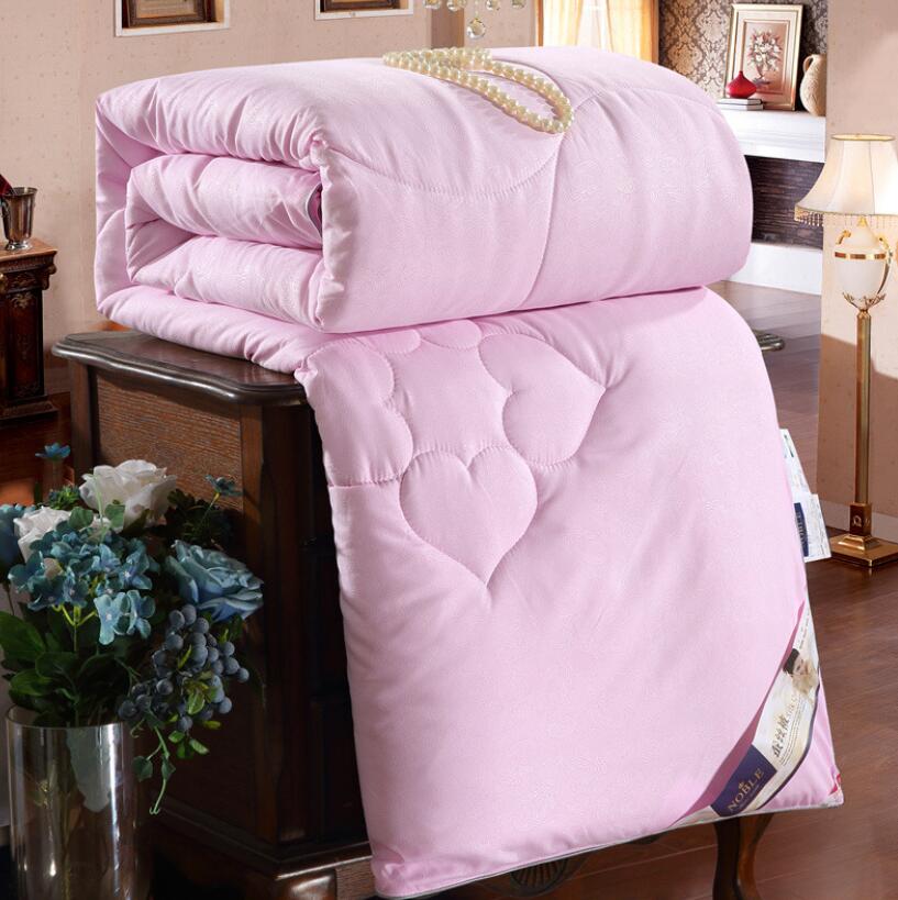 Mulberry Silk Quilts Warm Winter Duvet Insert Quilted Bed Comforter King Queen Full Twin Size Kid Bed Patchwork Blanket