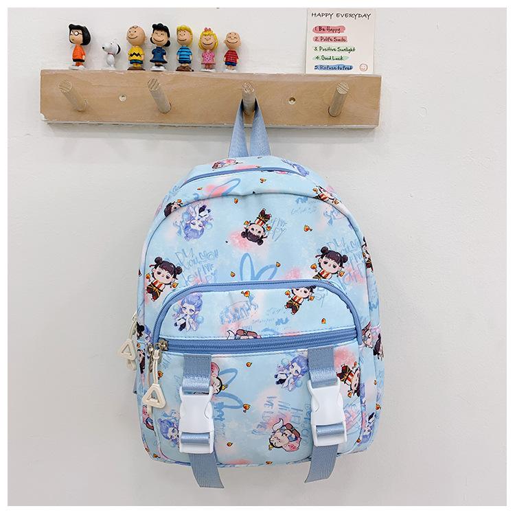 

School bag new bag boys and girls 2-5 years old cute cartoon school bag casual versatile backpack tide синій