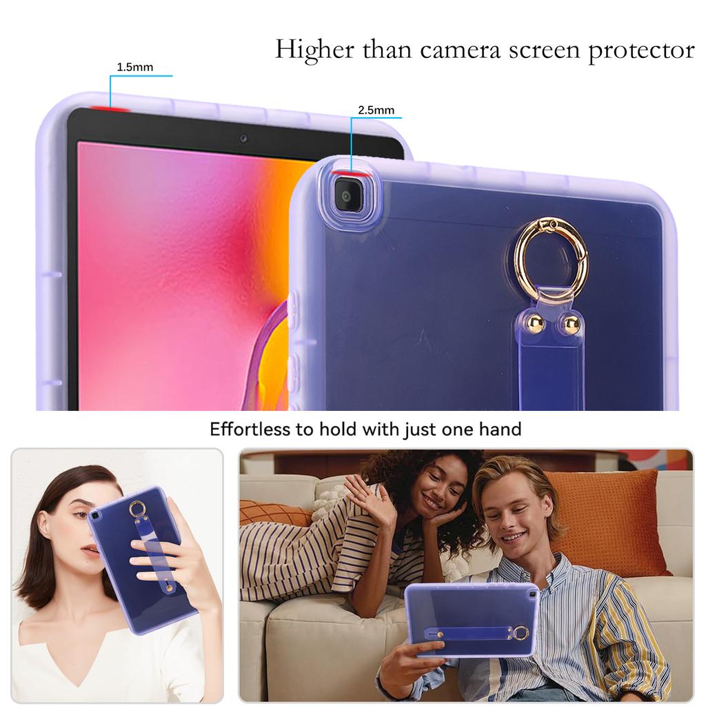 For Samsung Galaxy Tab A 8.0 (2019) SM-T290 (Wi-Fi)/SM-T295 (LTE) Case Shockproof TPU Tablet Cover with Wristband