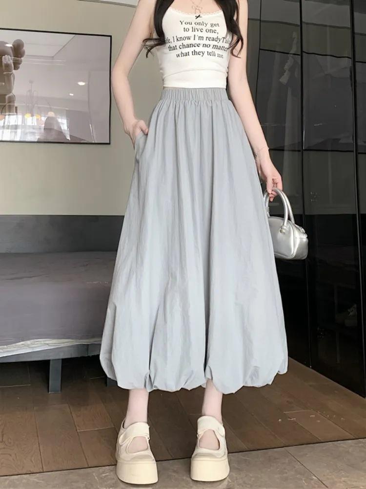 2025 Trendy Puffy Floral Lantern Skirt - Summer High Waist, Slim Fit Yamamoto Style