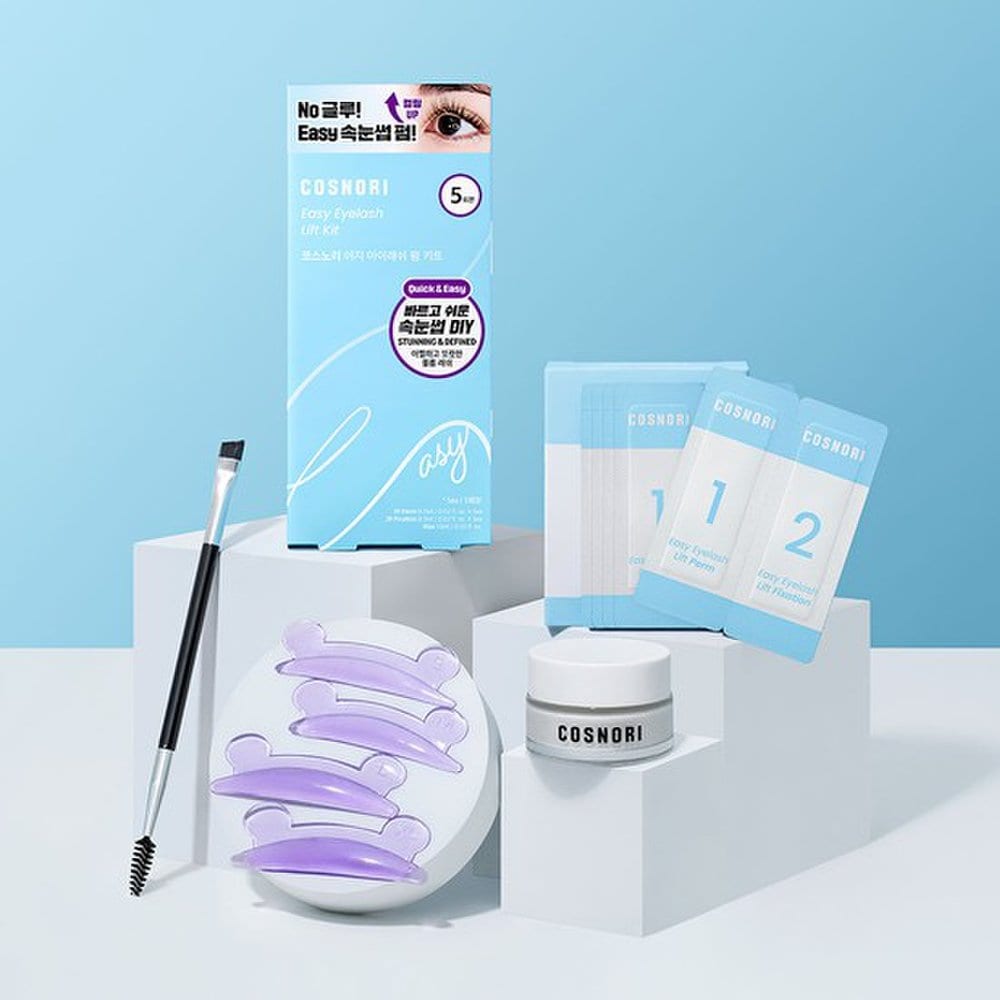 Easy Eyelash Perm Kit 5 Times 1st 0.7ml X 5 / 2nd 0.7ml X 5 / Wax 10ml