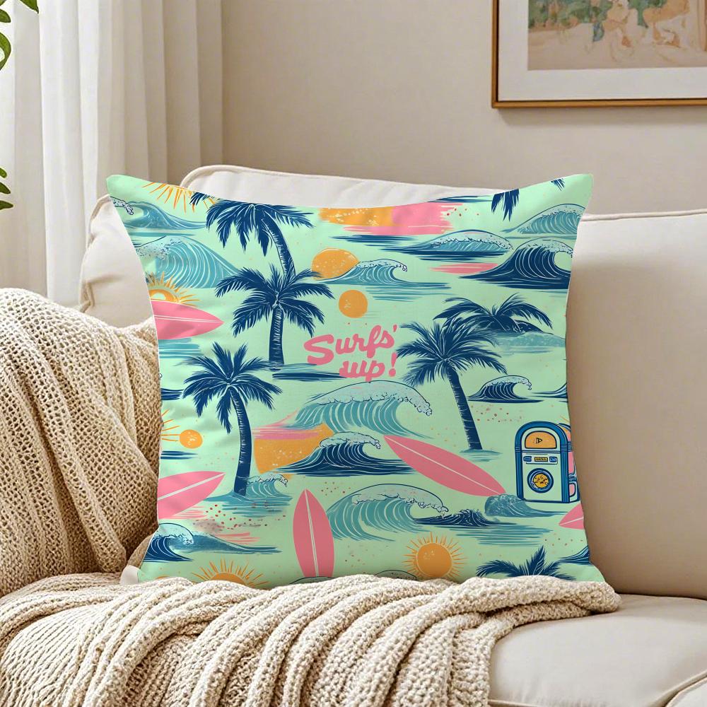 Daily Western Vibrant And Colorful Patterns Cushion Cover Linen Pillowcase Soft  for Sofa Bed Home Room Decor