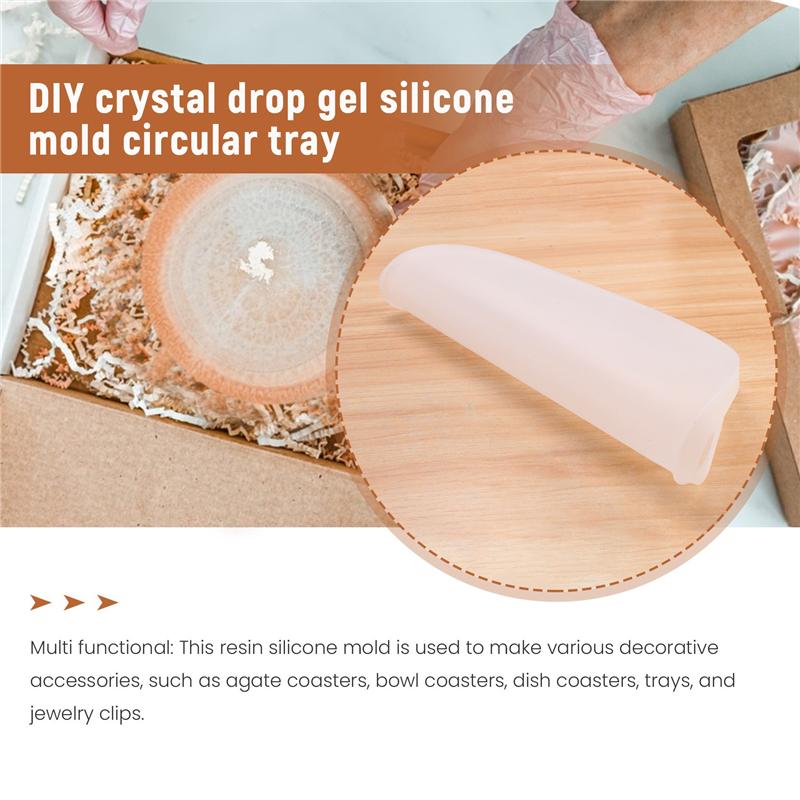 (New)-30CM Round Tray Silicone Mold For Round Coaster Making Epoxy Resin Art Supplies Make Your Own Coaster Epoxy Resin Molds (white,NONE) белый