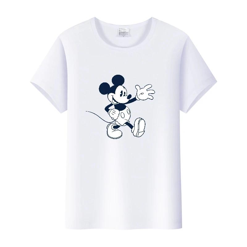 Vintage Cartoon Tshirt Mickey Mouse Tops Graphic Clothes Summer Blouses Short Sleeve T-shirt White Tees Unisex