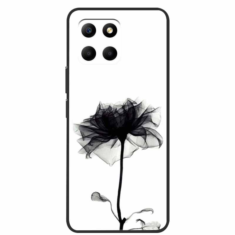 

For Honor 70 Lite Case Soft TPU Silicone Painted Cat Black Back Covers For Huawei Honor70 Lite RBN-NX1 Cases Honor 70Lite 5G Bag RBN-NX1