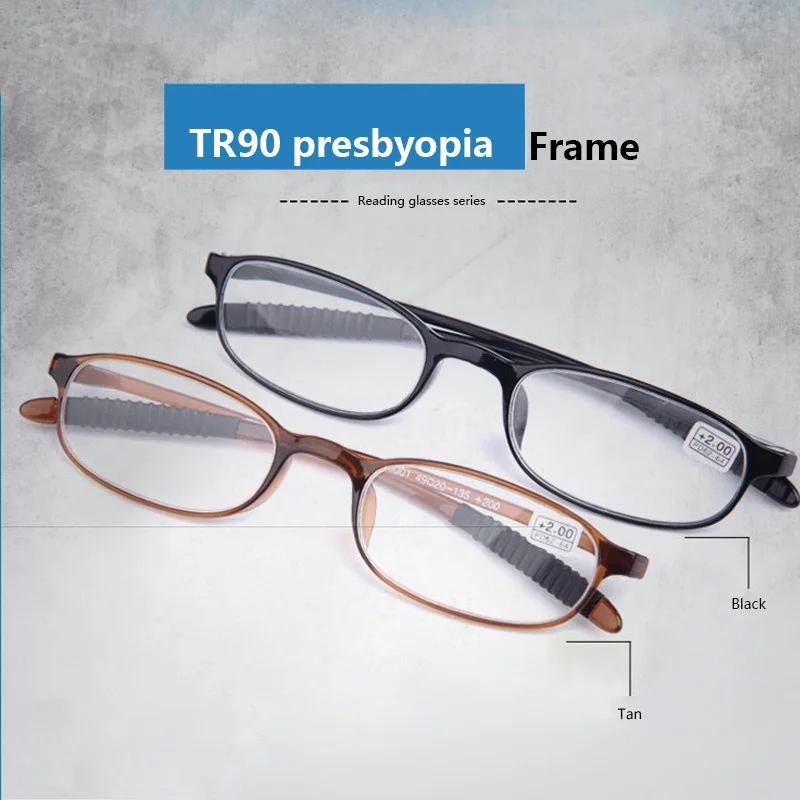 Retro Style Oval Small Frame Reading Glasses Ultralight Clear Lens Presbyopic Glasses Eyewear Frame Unisex For Elder Gifts