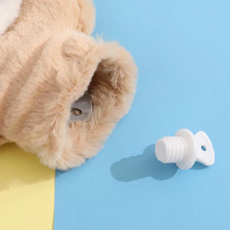 Cartoon Plush Hot Water Bottle & Hand Warmer - Removable, Washable, Cute Design for Students and Babies