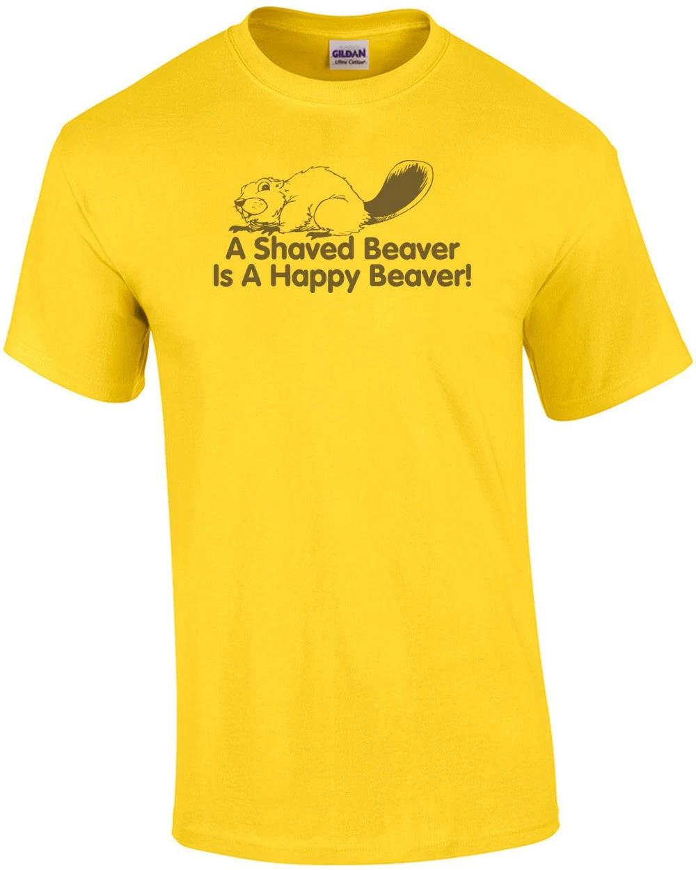 Футболка  Побритый бобр - счастливый бобр S