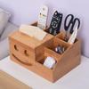 Multifunctional Tissue Box Home Living Room Creative Wood Paper Box Table Desktop Organizer Decorative Craft Ornament Remote Control Key Storage Case