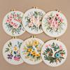 Floral Letter Embroidery Kit A To Z Embroidery Starter Kit with Hoop Fabric