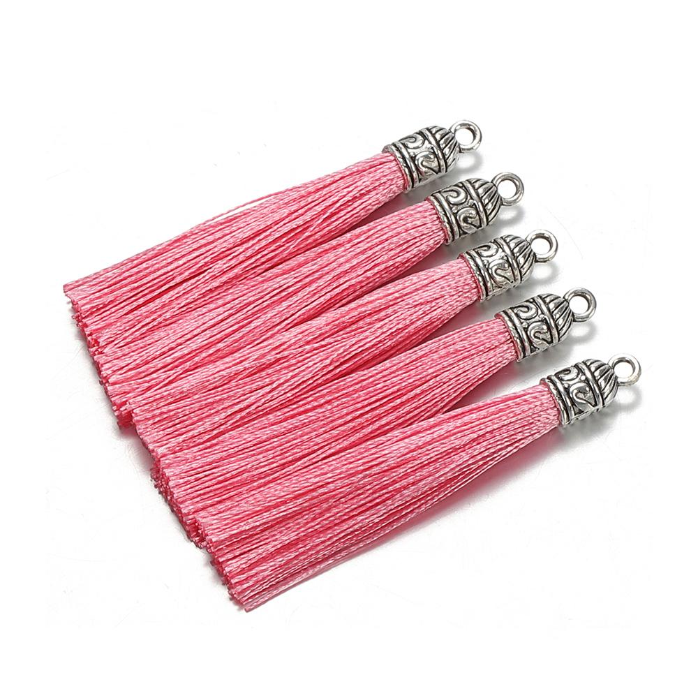 10-20pcs 5cm Mix Silk Tassel with Caps Tassels Pendants DIY Earrings Charm for Jewelry Making Components Accessories DIY