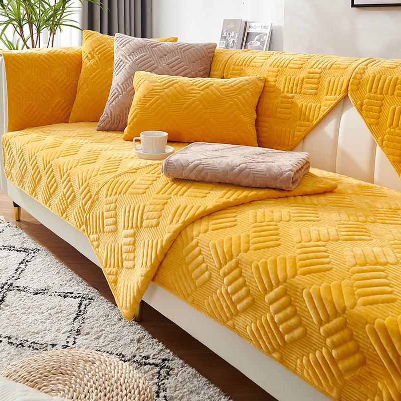 Winter-Sofakissen, modern, schlicht, Stoff, Sofakissen, Sofabezug, rutschfest, Sofabezug, Stoff