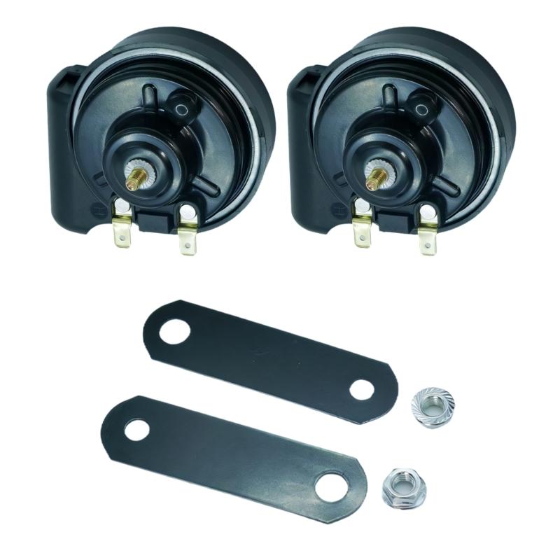 

Pair Of 12V Car Motorcycle Electric Horn Strong Waterproof Polymer Build For Increased Safety 1