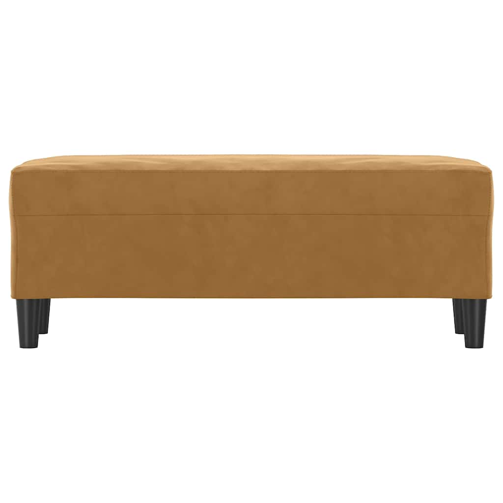 Vidaxl Bench, Dark Brown, 100X35X41 Cm, Upholstered In Velvet