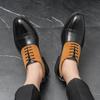 Popular Men Formal Shoes with Black Stitching British Brand Blok Shoes Gentlemen's Banquet Shoes Sizes 38-46 Men Shoes