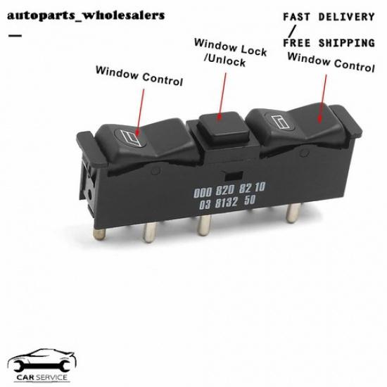 

Для Mercedes W123 W126 W201 Электрический переключатель управления стеклоподъемником Передний левый 0008208210