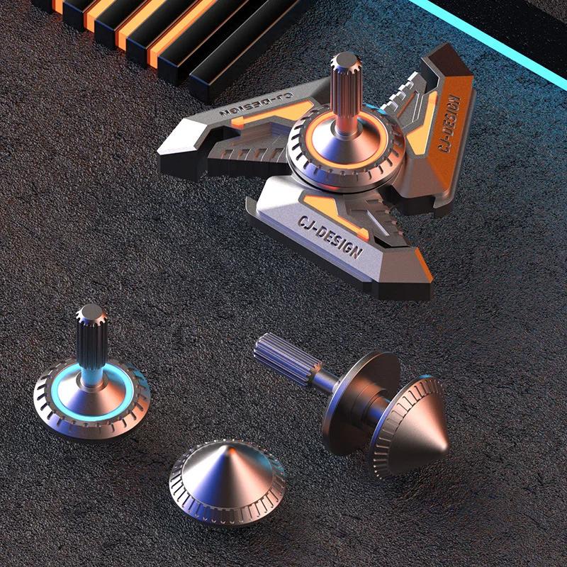 DIY Luminous Fidget Spinner Antistresová hračka Spinning Tip Pozor a soustředění Uvolněte stres Rukojeť Top pro autismus