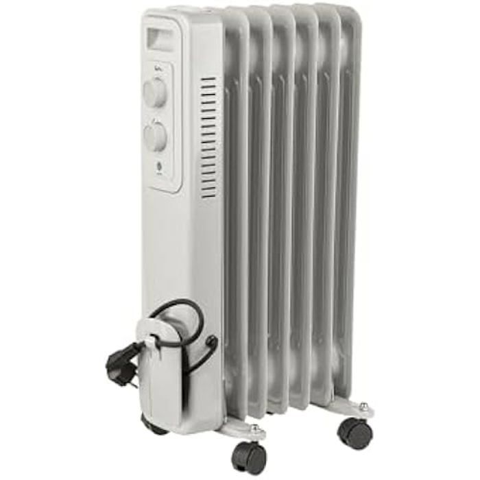 Radiateur à huile - JATA - 1500W - 7 éléments - Électrique - Blanc - Garantie 3 ans