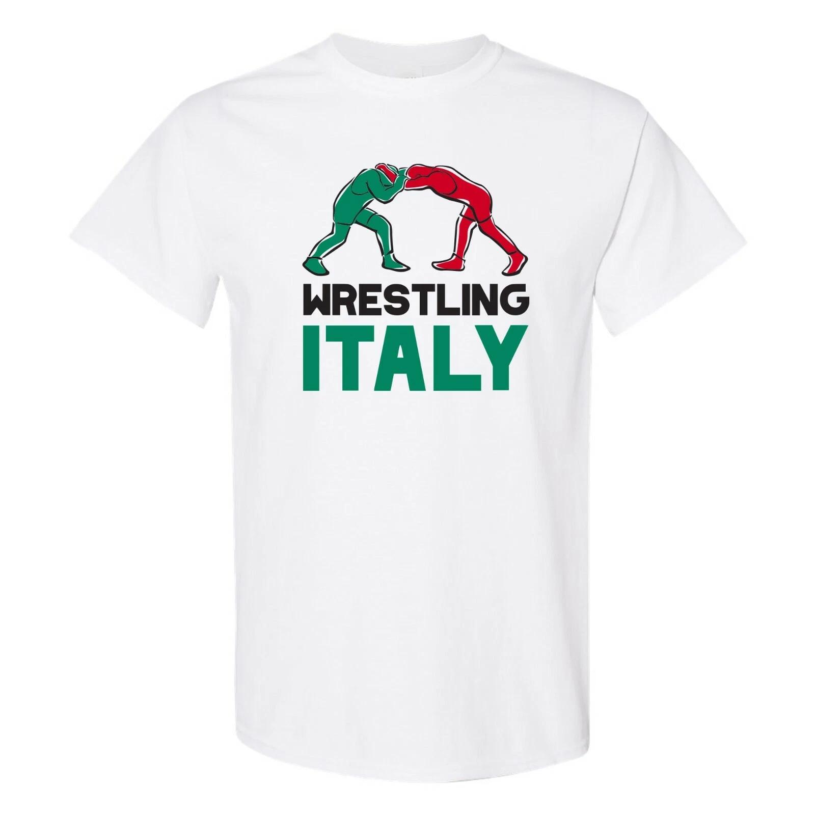 

Italy Wrestling - Summer Games Sport Event Athletics T Shirt - White L