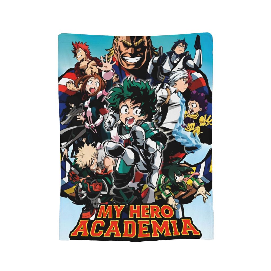 My Hero Academia Blankets Fleece Anime Warm Throw Blankets for Car Sofa Couch Bedroom Quilt
