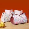 1PC light luxury high sense retro oil painting pumping carton storage living room car desktop paper bag creative meal tissue box