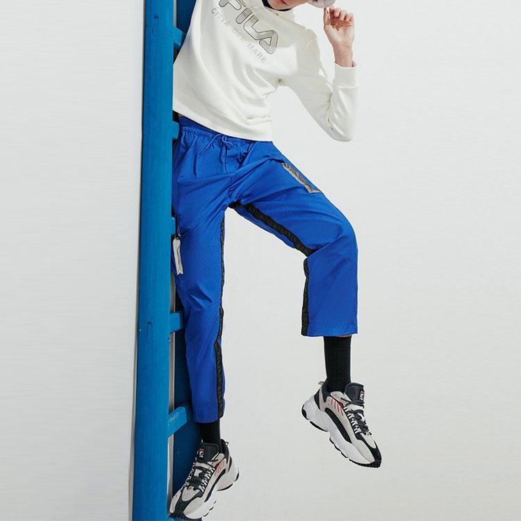 Fila Logo Print Casual Hooded Pullover Knit Sweatshirt Men Tops Cloud-Mushroom White F11M018219F-WT