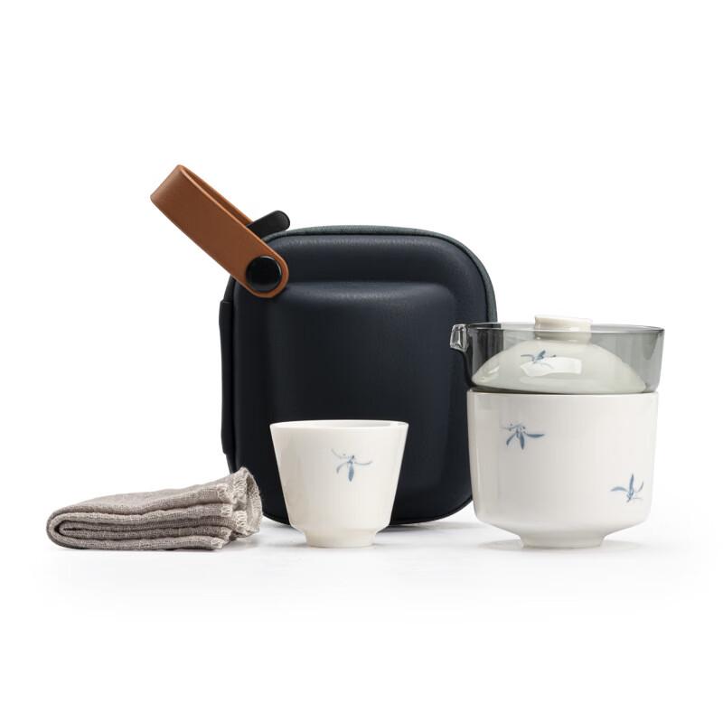 

LISM Ceramic Travel Tea Set with Portable Bag