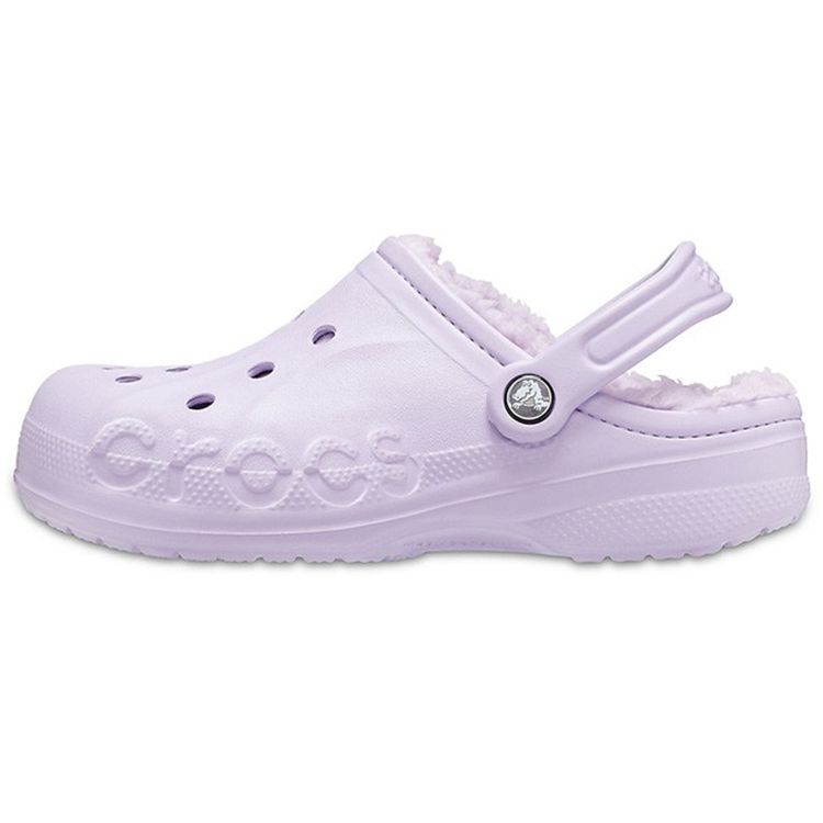 Crocs Baya EVA Warm Cotton Comfortable Lightweight Beach Sandals Unisex sandals Light-Purple 205969-50P