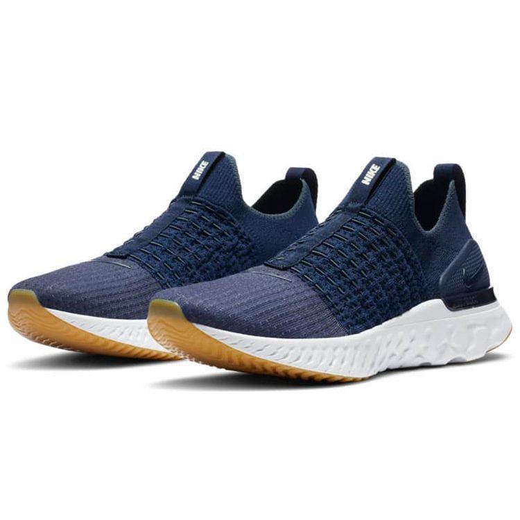 Nike React Phantom Run Flyknit 2 College Navy Men Sneakers Blue Blue-Fox Light-Silver CJ0277-401