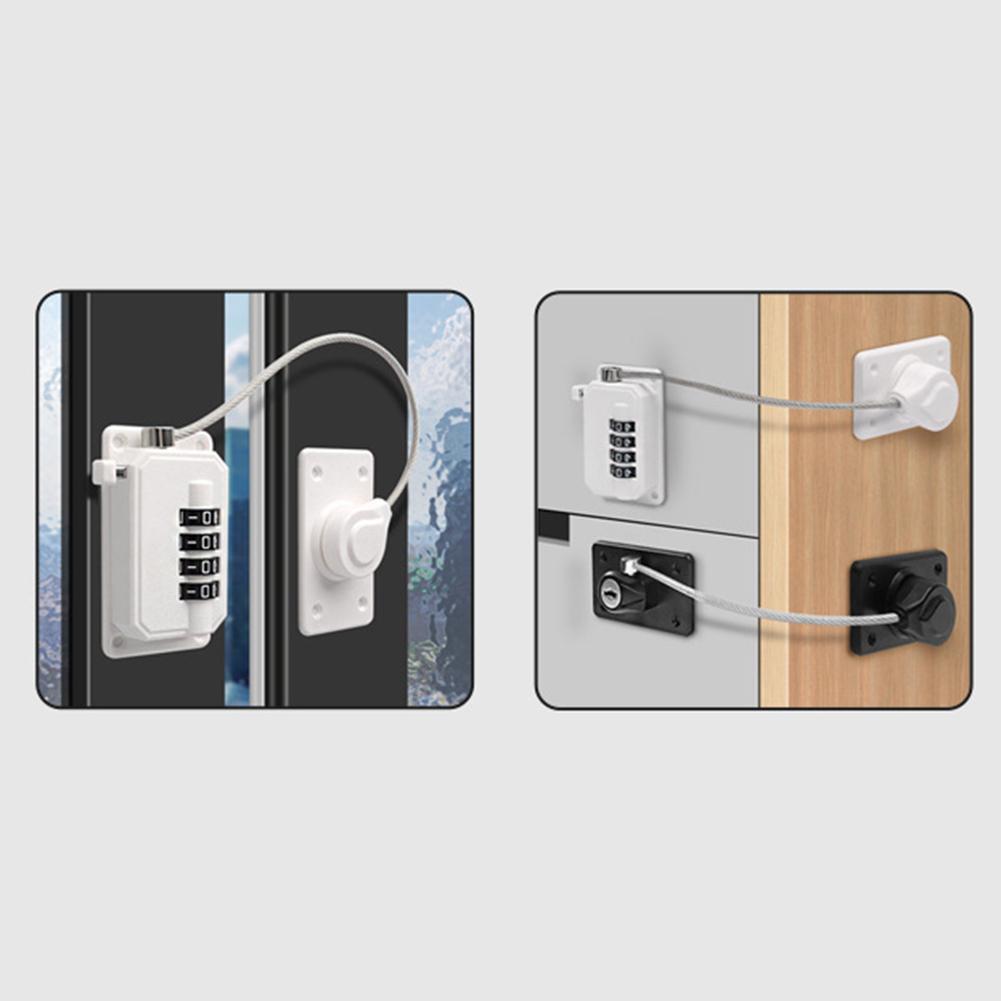Childproofing File Cabinet Lock 4 Digit Combination Lock Child Safety Lock 4-digit Combination Cohesive Backing