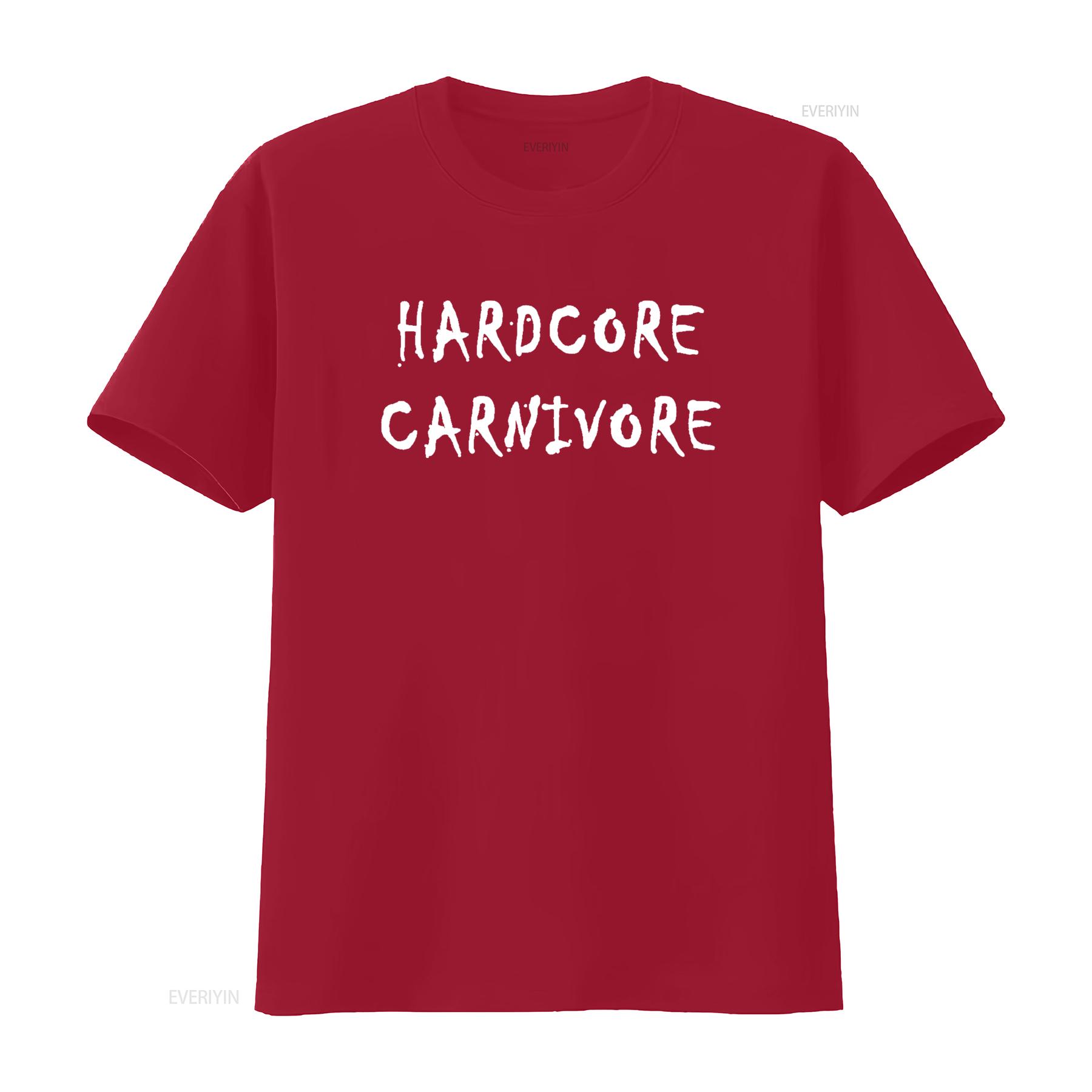 

Hardcore Carnivore T Shirt vintage Washed homme streetwear graphic Slightly Top For Everyday Wear Versatile Stylish Stretched S