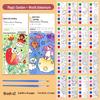 Portable Children's Watercolor Doodle and Coloring Book with Sticky Notes and Gouache