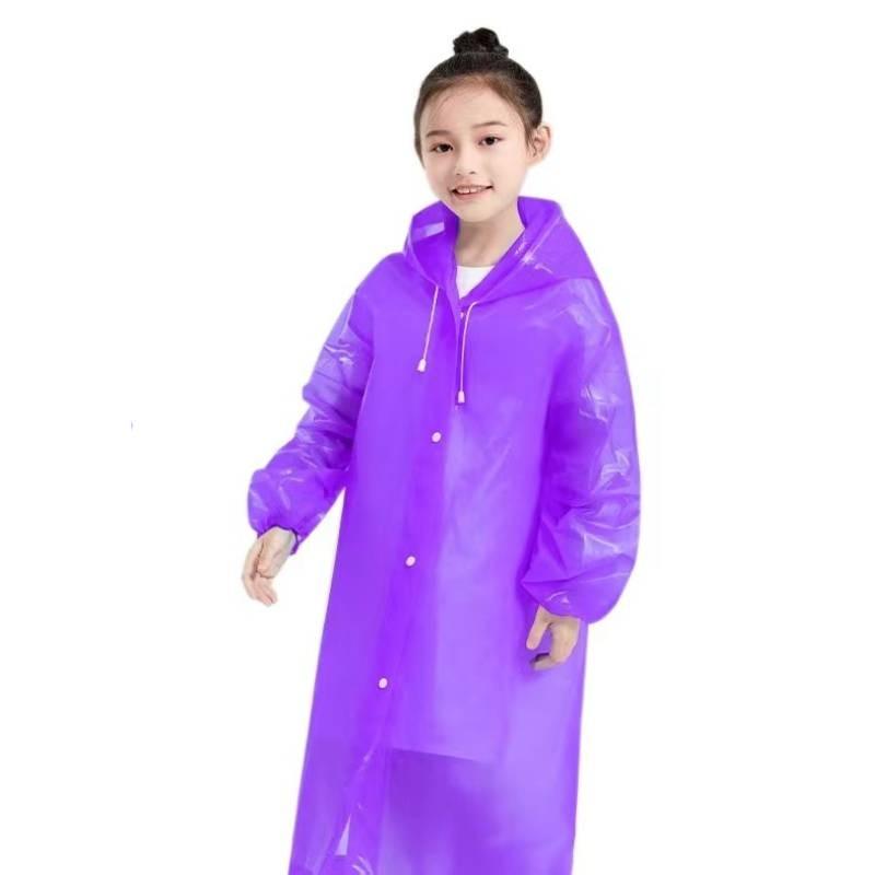 

Детский сверхпрочный плащ из ЭВА со слоем для школы и активного отдыха фиолетовый