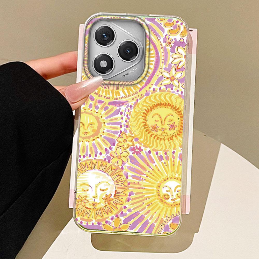 Green Sun Face Planet Fruit Trendry Phone Case for Honor 400 200 Smart Pro Magic7 6 5 Lite X9a X9c X8b X8a X8c X7c Shell Cover