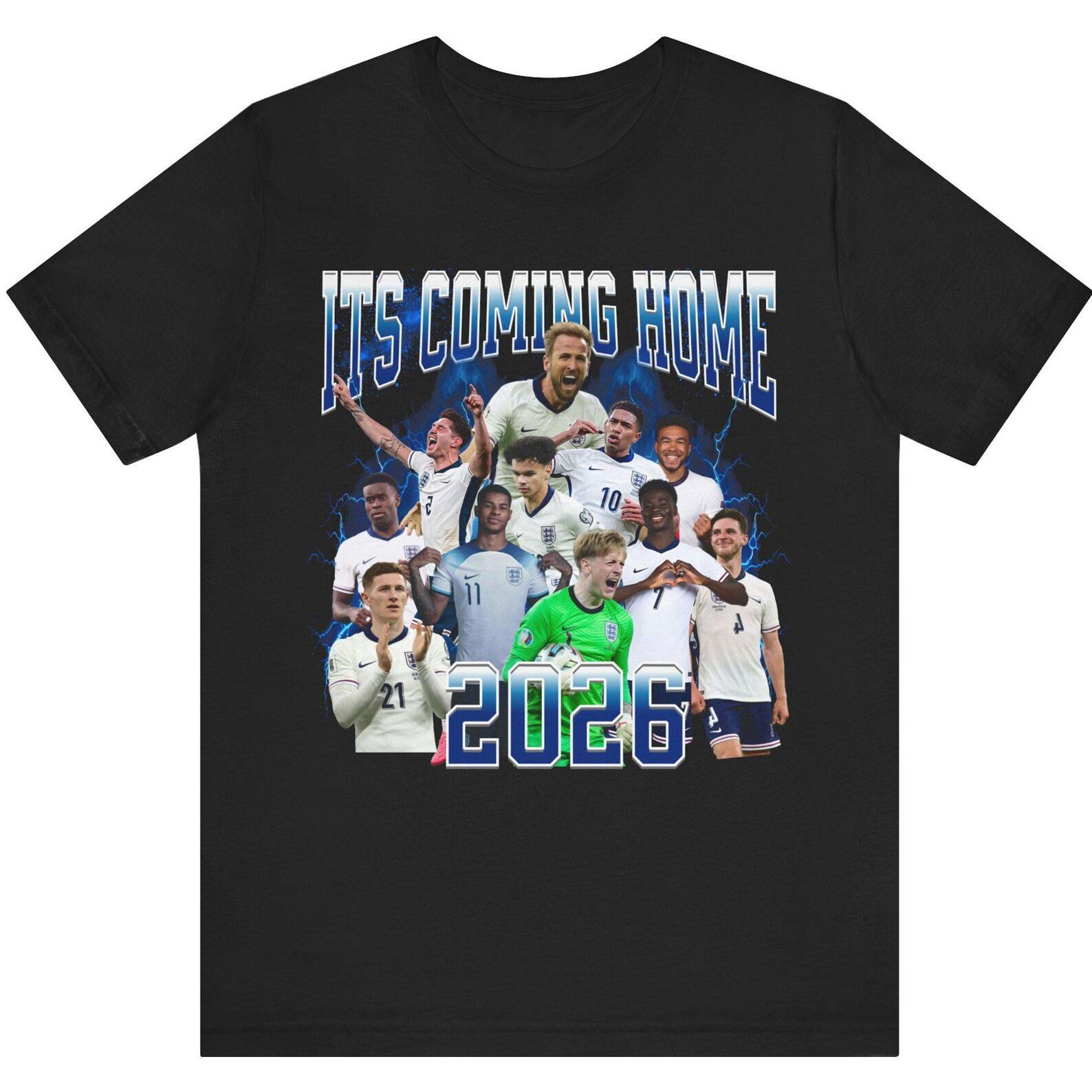Its Coming Home 2026 Shirt England Football Tee World Cup Soccer Fan Graphic T-Shirt Retro England Supporters Gift S