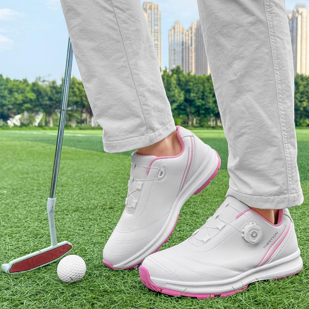 2026 New Golf Shoes Women's Professional Lightweight Golf Shoes Quick Strap Girls Outdoor Fitness Golf Shoes Size 35-43